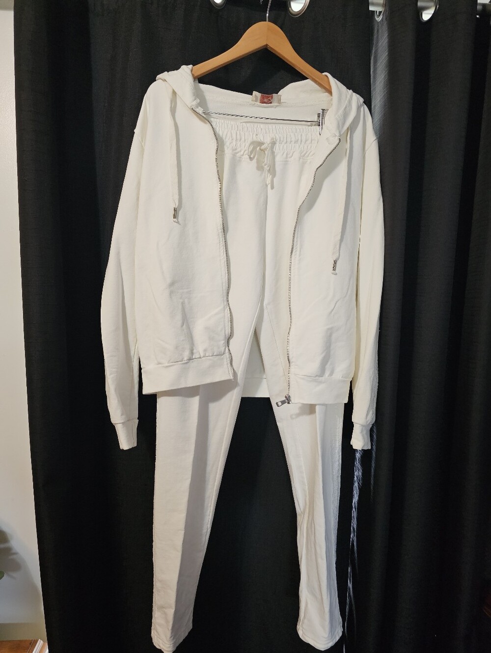 FREE PEOPLE White Ribbed Lounge Set - Small